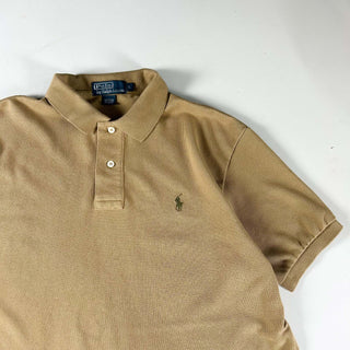 90's～ Ralph Lauren S/Sポロシャツ(ライトベージュ)