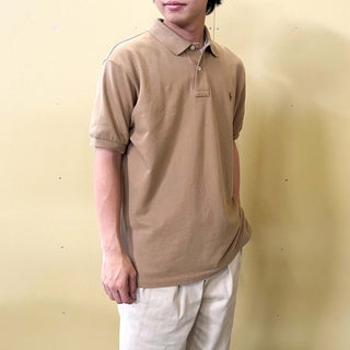 90's～ Ralph Lauren S/Sポロシャツ(ライトベージュ)