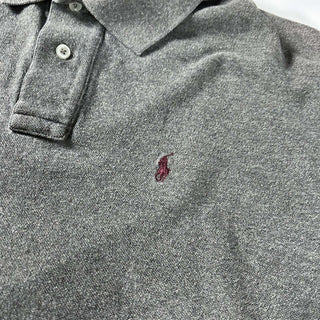 90's～ Ralph Lauren S/Sポロシャツ(グレー)