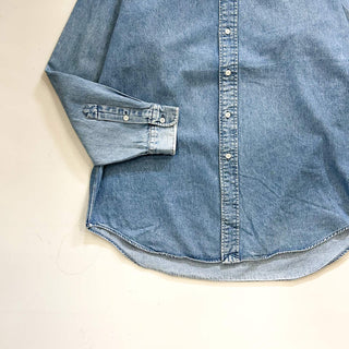 90's～ Ralph Lauren ボタンダウン デニム L/Sシャツ