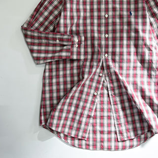 90's～ Ralph Lauren "custom fit" チェック ブロードクロス ボタンダウン L/Sシャツ