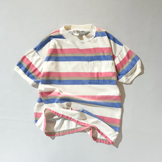 90's～ マルチボーダー ポケット S/S スウェット シャツ