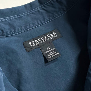 90's～ Structure コットンツイル ボタンダウン L/Sシャツ