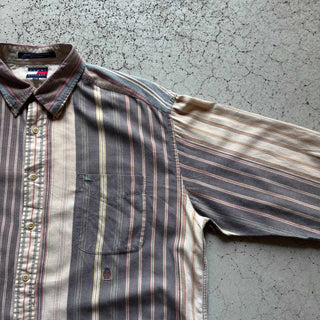 90's〜 Tommy Hilfiger コットン ストライプ L/S シャツ