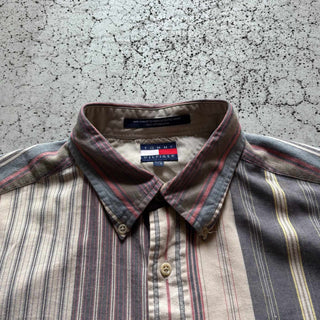 90's〜 Tommy Hilfiger コットン ストライプ L/S シャツ