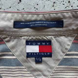 90's〜 Tommy Hilfiger コットン ストライプ L/S シャツ