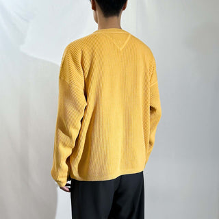 90's～ Tommy Hilfiger リブ編み 両V ニット セーター