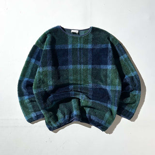 90's～ capezlo チェック フリース プルオーバー トップス