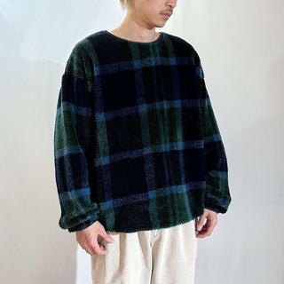 90's～ capezlo チェック フリース プルオーバー トップス