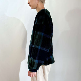 90's～ capezlo チェック フリース プルオーバー トップス