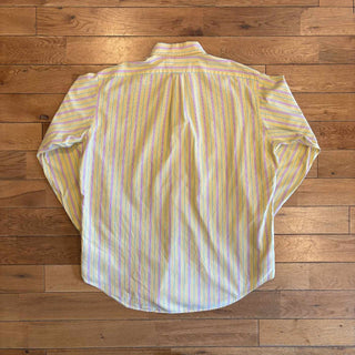 90's～  Ralph Lauren "classic fit" ストライプ ボタンダウン L/Sシャツ