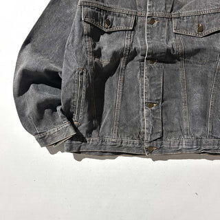 90's～ "made in ITALY" 先染め ブラック デニム ジャケット