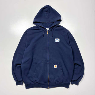 00's "made in MEXICO" Carhartt ワンポイント刺繍 フルジップ スウェット パーカ