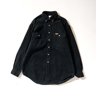 90's～ "made in USA" Carhartt ブラックデニム L/Sシャツ