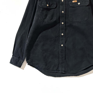 90's～ "made in USA" Carhartt ブラックデニム L/Sシャツ