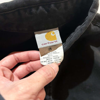 90's～ "made in USA" Carhartt ブラックデニム L/Sシャツ