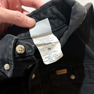 90's～ "made in USA" Carhartt ブラックデニム L/Sシャツ