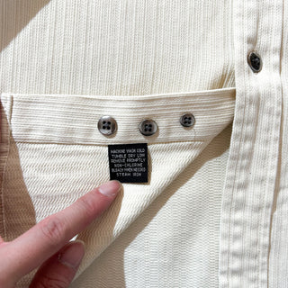 90's～ "made in USA" PERRY ELLIS AMERICA オフホワイト ボタンダウン L/Sシャツ