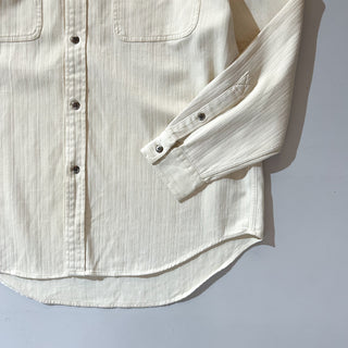 90's～ "made in USA" PERRY ELLIS AMERICA オフホワイト ボタンダウン L/Sシャツ