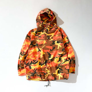 90's～ "made in USA" ROTHCO オレンジ カモフラージュ アノラック ジャケット (LARGE-REGULAR)