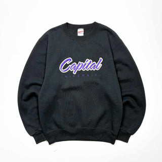 90's～ "made in USA" SOFFE 前V カレッジ ワッペン スウェット シャツ