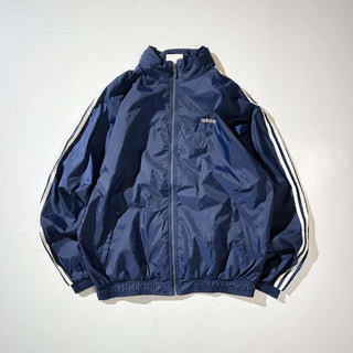 90's adidas スリーライン ナイロン シェルジャケット