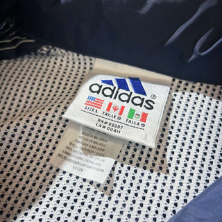 90's adidas スリーライン ナイロン シェルジャケット