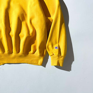 90's champion ワンポイント スウェット シャツ(イエロー)