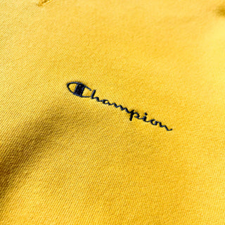 90's champion ワンポイント スウェット シャツ(イエロー)