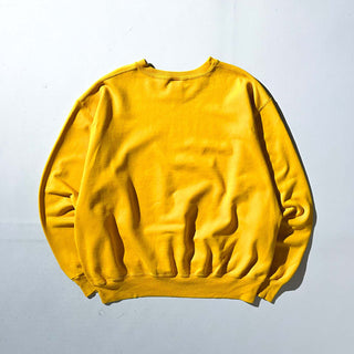 90's champion ワンポイント スウェット シャツ(イエロー)