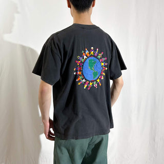 90's champion ハンドメイド グアテマラ刺繍 Tシャツ