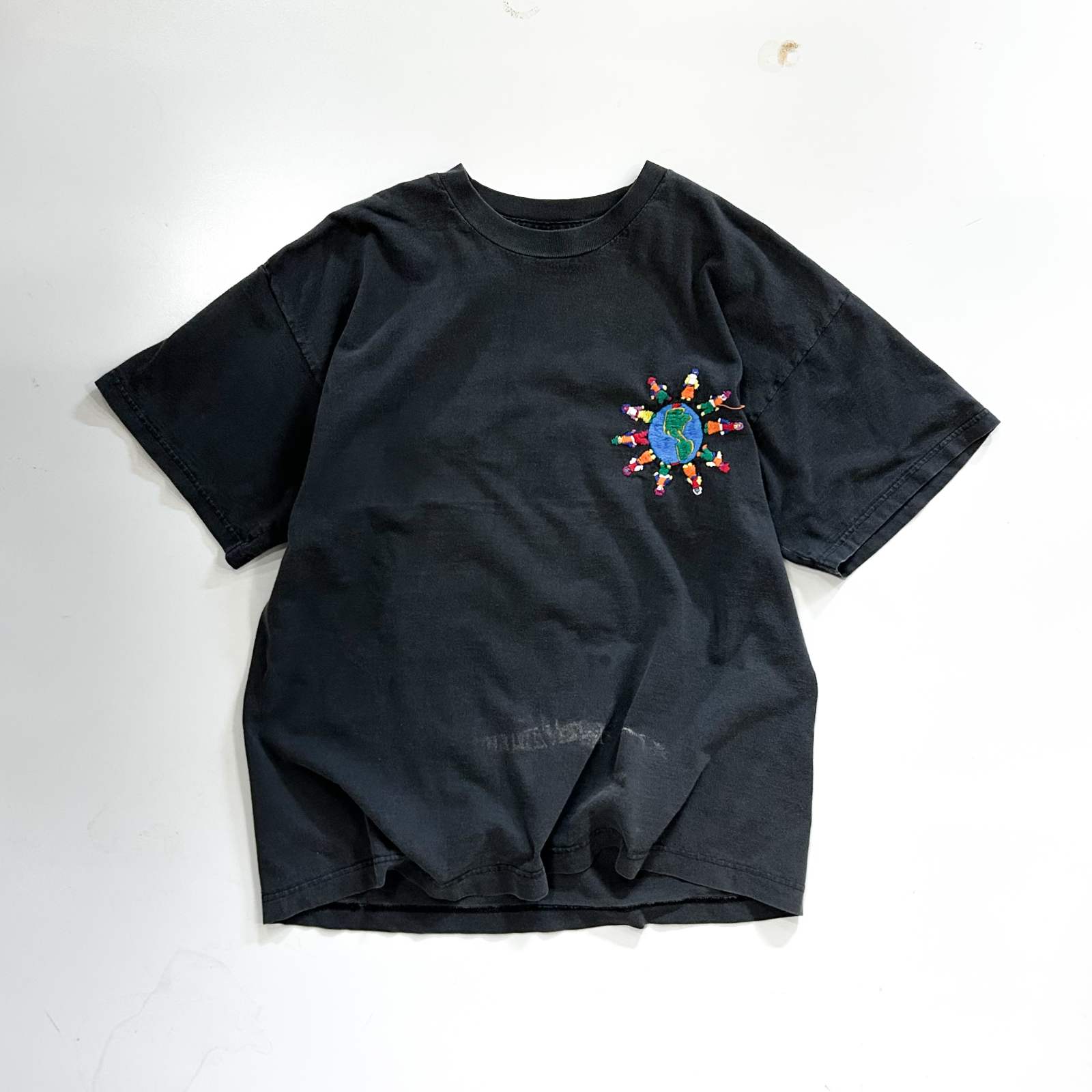 90's champion ハンドメイド グアテマラ刺繍 Tシャツ