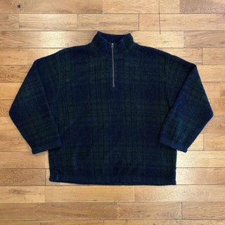 ～90's "made in CANADA" CLUB ROOM チェック ハーフジップ フリース プルオーバー