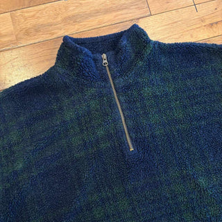 ～90's "made in CANADA" CLUB ROOM チェック ハーフジップ フリース プルオーバー