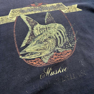 90's "made in CANADA" Fruit of the Loom フェード グラフィック プリント Tシャツ