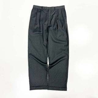 90's "made in CANADA" Lauren Ralph Lauren グレーストライプ スラックス