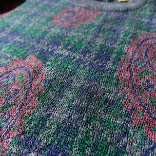 90's "made in ITALY" KENNETH ROBERTS ペイズリー柄 ウール混紡 ニット セーター