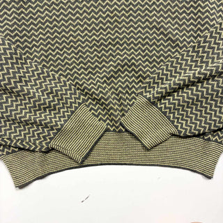 90's "made in ITALY" LINEA UOMO 短丈 総柄 クルーネックニットセーター