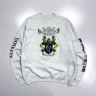 90's "made in MEXICO" FRUIT OF THE LOOM 袖プリント スウェットシャツ