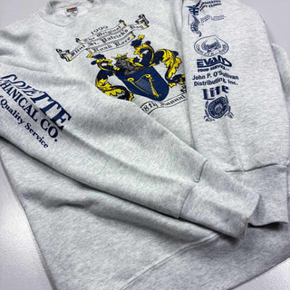 90's "made in MEXICO" FRUIT OF THE LOOM 袖プリント スウェットシャツ
