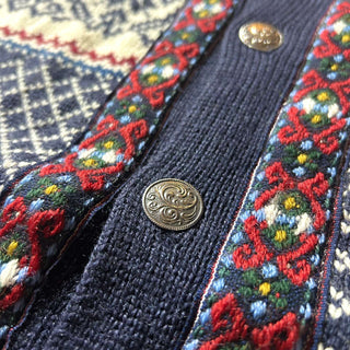 90's "made in NORWAY" NORLENDER ノルディック柄 チロリアン ニット カーディガン