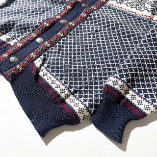 90's "made in NORWAY" NORLENDER ノルディック柄 チロリアン ニット カーディガン