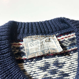 90's "made in NORWAY" NORLENDER ノルディック柄 チロリアン ニット カーディガン
