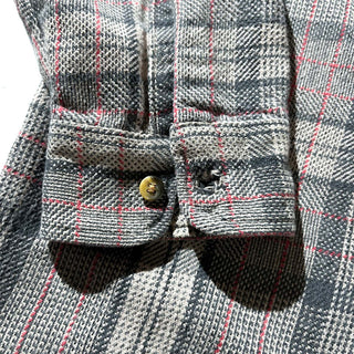 90’s "made in PORTUGAL" ST JOHN’S BAY×BIG MAC チェック L/S ネルシャツ(ブラウン×グレー)