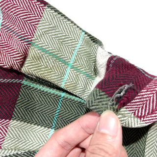 80’s "made in PORTUGAL" ST JOHN’S BAY×BIG MAC チェック L/S ネルシャツ(ワインレッド×グリーン)