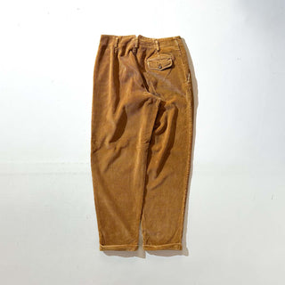 90's "made in SINGAPORE" Liz claiborne ライトブラウン 2タック コーデュロイ パンツ