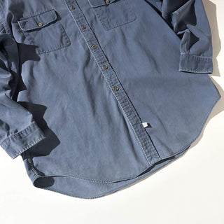 90's "made in SINGAPORE" OLD Ralph Lauren コットンツイル フラップ レギュラーカラー L/Sシャツ