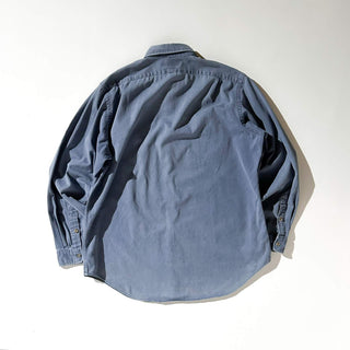 90's "made in SINGAPORE" OLD Ralph Lauren コットンツイル フラップ レギュラーカラー L/Sシャツ