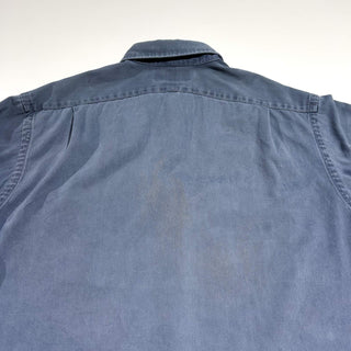 90's "made in SINGAPORE" OLD Ralph Lauren コットンツイル フラップ レギュラーカラー L/Sシャツ
