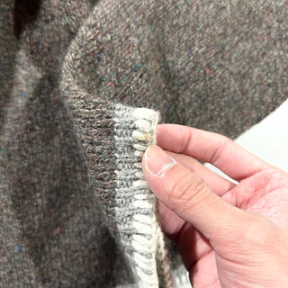 90's "made in USA" ALPS ブラウン カラーネップ メランジ ウール ニット セーター